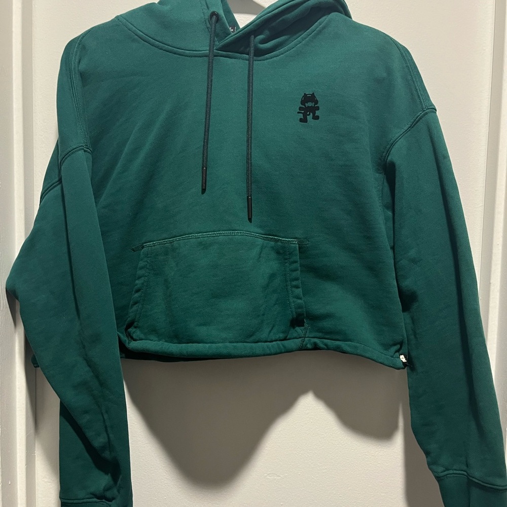 Monstercat Green cropped hoodie